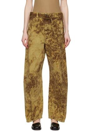 LEMAIRE Brown Twisted Belted Jeans