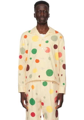 Bode Off-White Dotted Appliqué Shirt