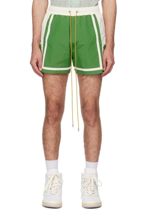Rhude Green & Off-White Moonlight Shorts