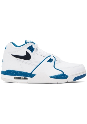 Nike White & Blue Air Flight 89 Sneakers