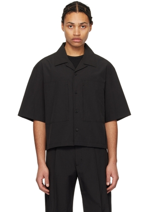 AMOMENTO Black Cropped Shirt