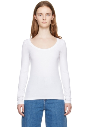 TOTEME White Classic Long Sleeve T-Shirt