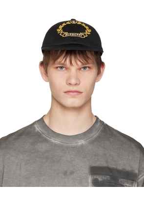 Burberry Black Embroidered Cap