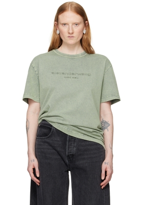 Alexander Wang Green Embossed T-Shirt