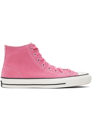 Converse Pink Chuck Taylor All Star Pro Suede High Top Sneakers