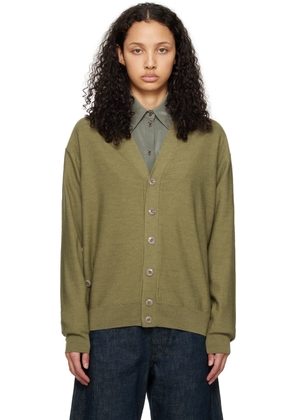LEMAIRE Green Twisted Cardigan