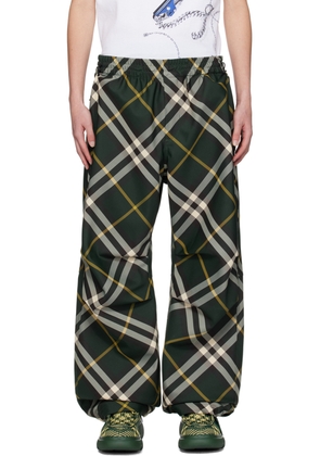 Burberry Green Check Trousers
