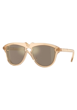 Burberry Light Brown Mirrored Gold Pilot Mens Sunglasses BE4417U 40635A 58