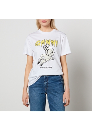 Ganni Basic Bunny Organic Cotton-Jersey T-Shirt - XXS