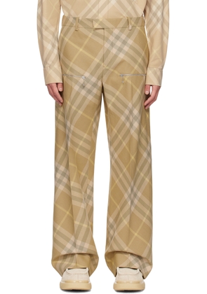 Burberry Beige Check Trousers