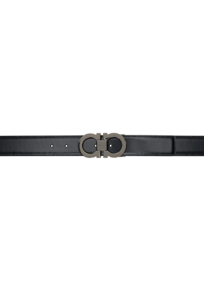 Ferragamo Black & Brown Gancini Reversible Belt