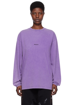 We11done Purple Vintage Horror Long Sleeve T-Shirt
