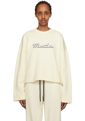 Moncler White Appliqué Sweatshirt