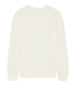 Helmut Lang Fine Gauge Crewneck Sweater in Ivory - White. Size S (also in M).