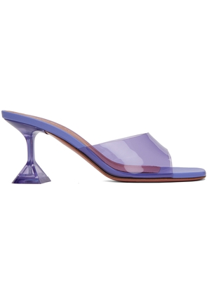 Amina Muaddi Purple Lupita Glass 70 Heeled Sandals