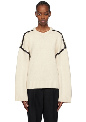 TOTEME Off-White Embroidered Sweater