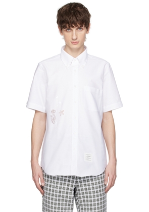 Thom Browne White Appliqué Shirt