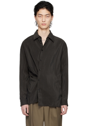 LEMAIRE Brown Twisted Shirt