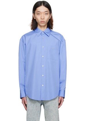 WOOYOUNGMI Blue Chest Pocket Shirt