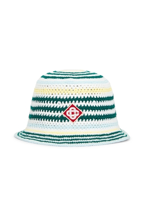 Casablanca Cotton Crochet Hat in Multi - White. Size M/L (also in ).
