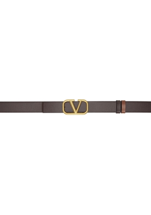 Valentino Garavani Brown & Tan VLogo Signature Reversible Belt