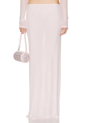 Helsa Sheer Knit Layered Maxi Skirt in Ballet Pink - Blush. Size XS (also in ).
