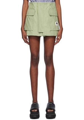 sacai Green Carhartt WIP Edition Shorts