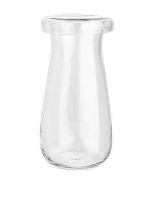Glass Vase 26 cm - White