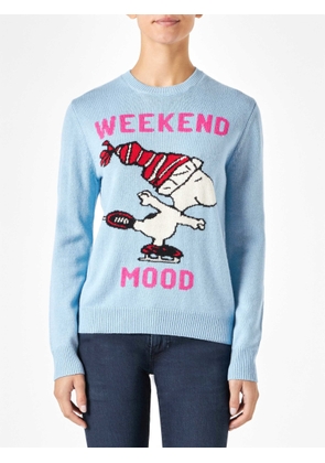 Mc2 Saint Barth Woman Sweater With Snoopy Print Peanuts Special Edition