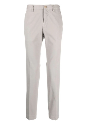 Incotex Light Grey Stretch-Cotton Trousers