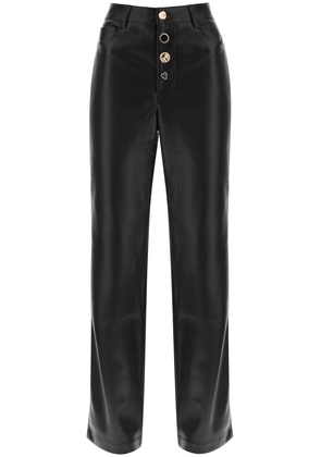 Rotate By Birger Christensen Embellished Button Faux Leather Pants