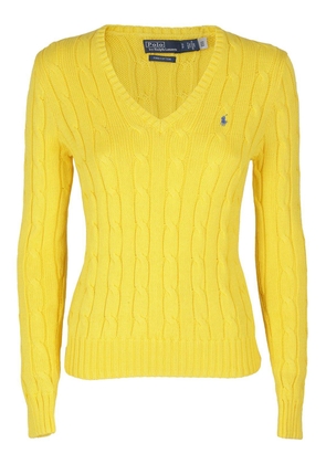 Ralph Lauren Kimberly Cable-Knitted V-Neck Jumper
