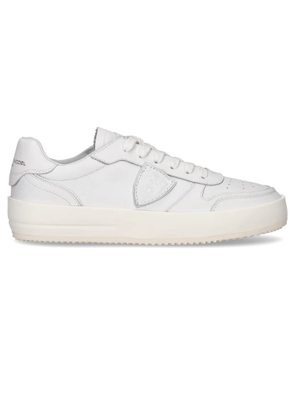 Philippe Model Nice Low-Top Sneakers In Leather, White