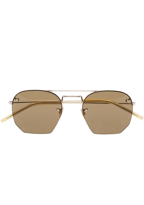 Saint Laurent Eyewear SL422 geometric-frame sunglasses - Gold