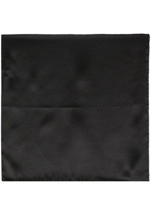 Saint Laurent embroidered-logo detail scarf - Black