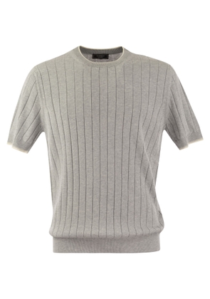 Peserico T-Shirt In Pure Cotton Crépe Yarn