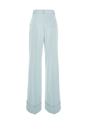 The Andamane Light Blue Straight Pants With Pinces In Line Blend Woman