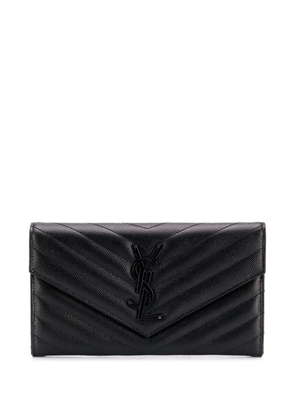 Saint Laurent large Monogram flap wallet - Black