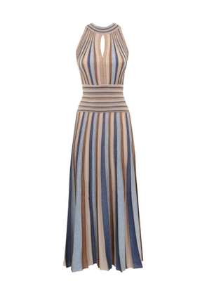 D.exterior Pleated Dress In Viscose And Lurex