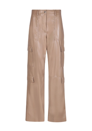 Msgm High-Waisted Leather Trousers