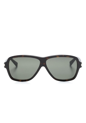 Saint Laurent SL 609 oversize-frame sunglasses - Brown