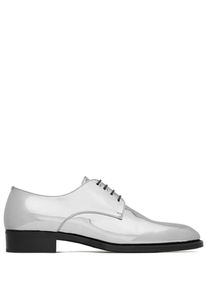 Saint Laurent Adrien patent-leather Derby shoes - Silver