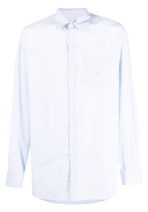 Valentino Garavani pinstripe logo-embroidered shirt - White