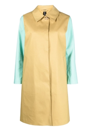 Mackintosh colour-block cotton coat - Yellow