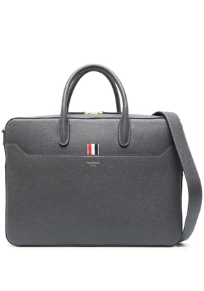 Thom Browne pebble grain-leather business bag - Grey