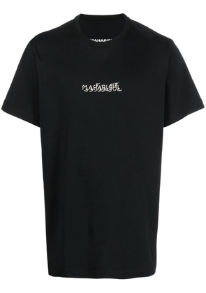 Maharishi logo-print organic cotton T-shirt - Black