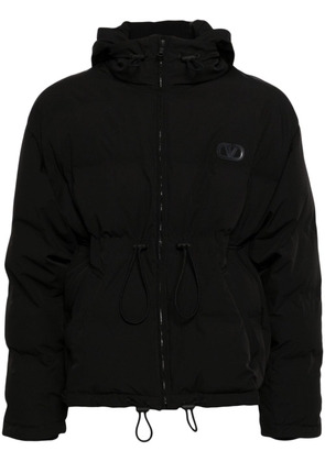 Valentino Garavani VLogo Signature hooded puffer jacket - Black