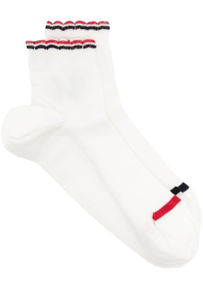 Thom Browne Hector-motif cotton-blend socks - White