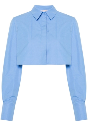 Valentino Garavani cropped poplin shirt - Blue