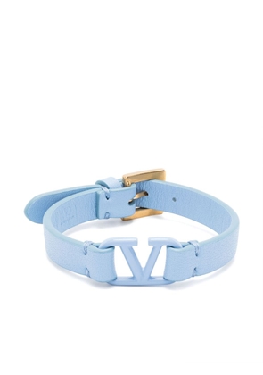 Valentino Garavani VLogo Signature leather bracelet - Blue